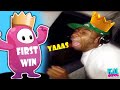 Fall guys First win compilation (funny reactions)