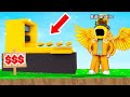 BILLIONAIRE Builds GOLD MACHINE in Skyblock Roblox Islands! Rags to Riches