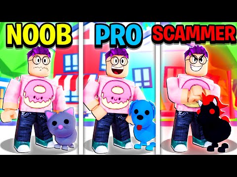 Can We Win The NOOB vs PRO vs SCAMMER Trading Challenge in ADOPT ME!? (INSANE TRADES!)