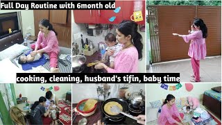 6 Month Baby Full Day Routine!!Baby Meal, Play Time, Sleep Routine