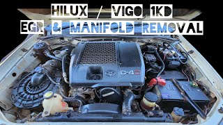 Toyota Hilux/Vigo 1KD-FTV EGR valve and manifold removal