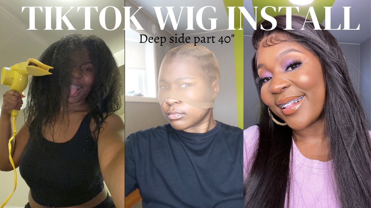 How to install a TIKTOK inspired wig for beginners The BEST WAY to