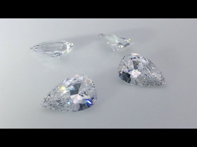 5A Best Quality Cubic Zirconia White Color Pear Shape Gemstones suppliers