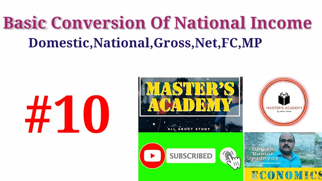 #10 I Basic conversion of National Income I Domestic Income-National