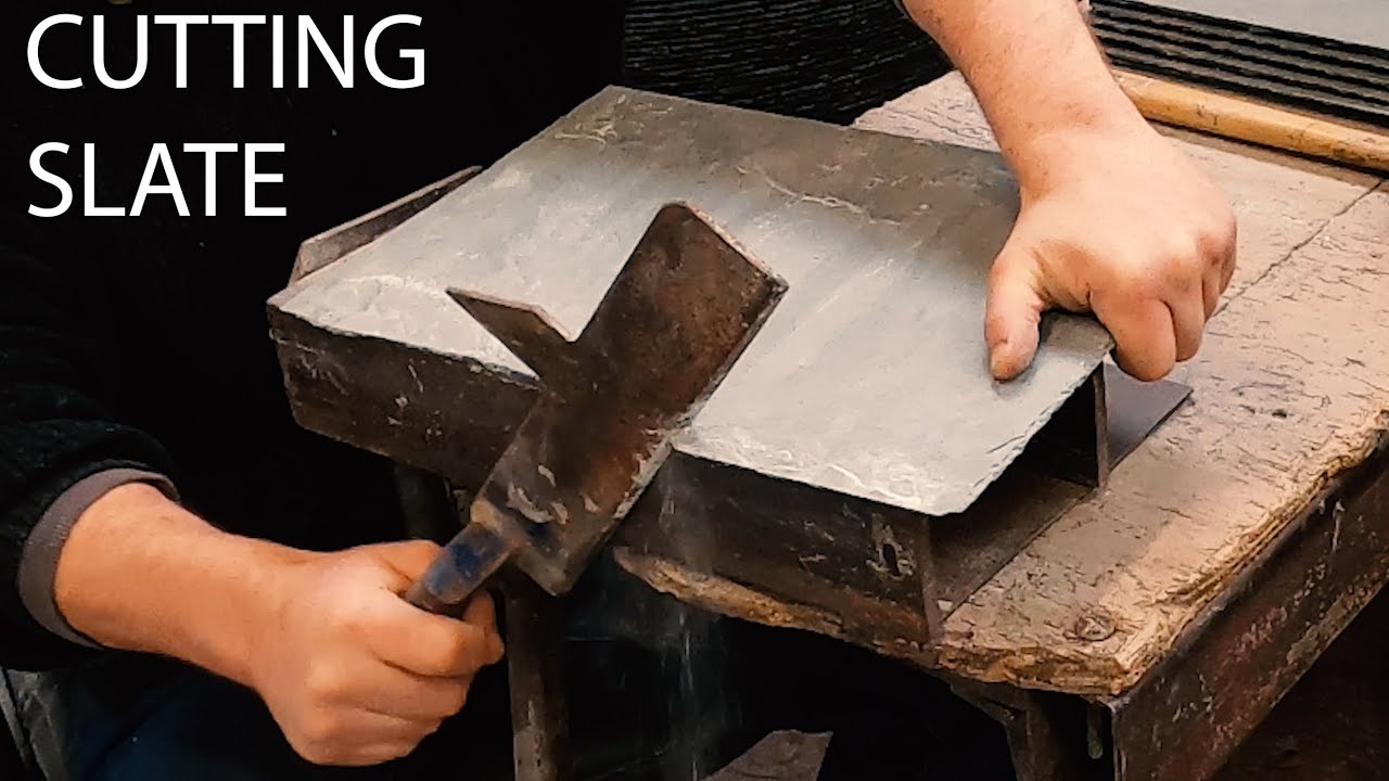 Cutting Roofing Slates Sculpture Artist Creates Art From Roof Tiles Youtube