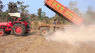 Mahindra Tractor With Trolley//महिन्द्रा ट्रैक्टर ट्रॉली