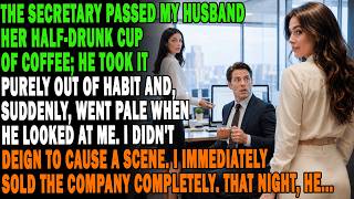 The Secretary Gave My Husband Her Unfinished Coffee. He Drank It By Habit, Paled As He Saw Me And...