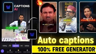 Free Ai Auto Caption App 2026 l Automatic Caption Generator 100% l How to add Auto captions in video