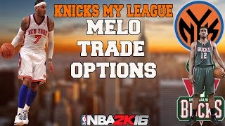 NBA 2K16 MY LEAGUE EP.2 - NY KNICKS - MELO TRADE OPTIONS?? screenshot 2
