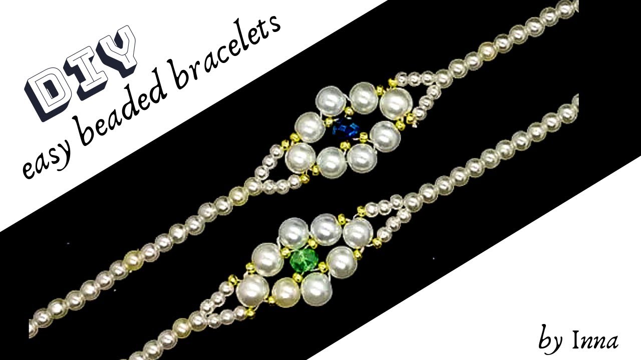 Beaded bracelet// Easy bracelet tutorial for beginners// DIY bracelets ...