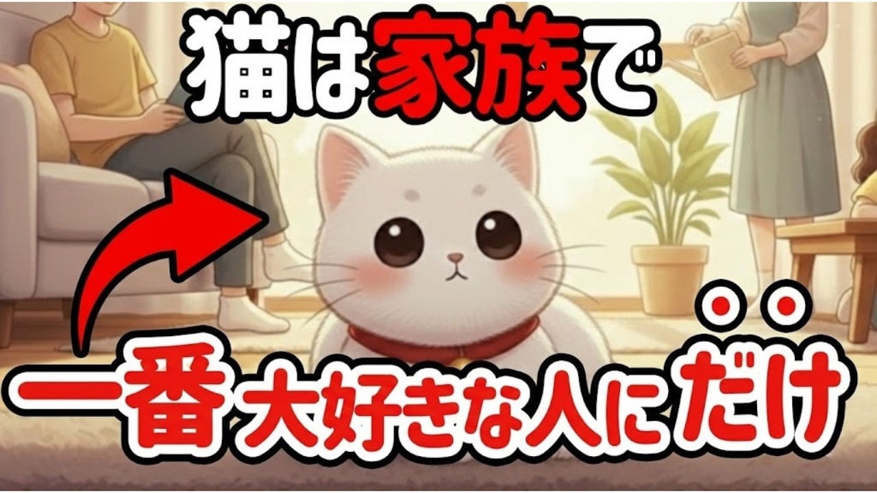 【気づいてる？】猫が選ぶ家族で一番大好きな人ｰ保護猫ハク　猫の気持ち図鑑ｰ