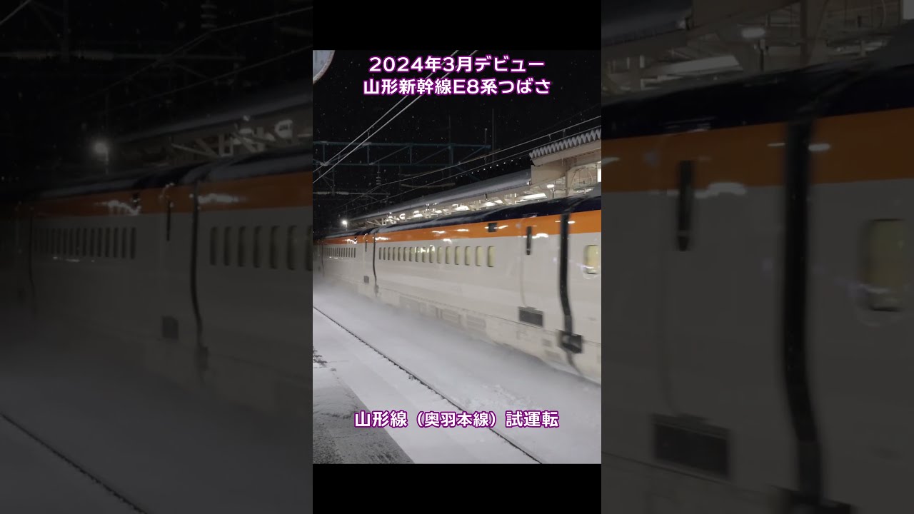 山採り　ナツハゼ H2.0 W80cm E8系（新型山形新幹線つばさ）在来線区間 試運転 - YouTube