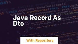 java record as dto
