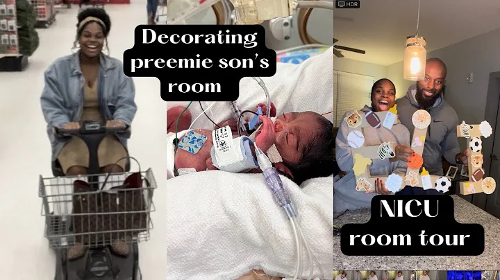Eli's NICU room decorating day | NICU room tour | ...