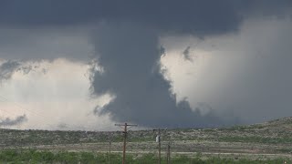 05-18-2023 Amarillo, Texas - Tornado Warning as Supercell Dumps Large Hail