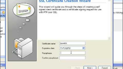 FTP Client 101: Creating an SSL Certificate in WS_FTP Professional