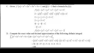 Calculus 5.4 Using the Basic Antiderivative Rules