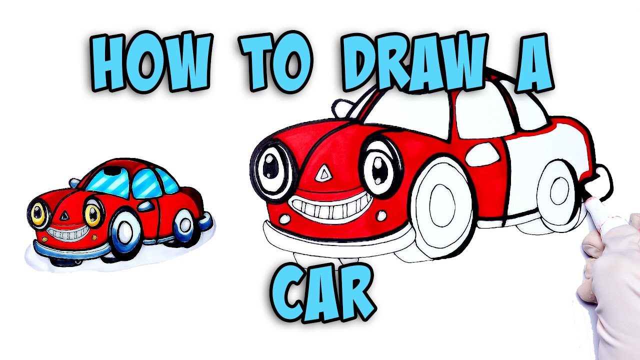 How To Draw A Car Easy Drawing and Coloring for Kids and Toddlers