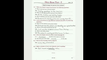 Std.3 sub:-ENGLISH ||OPEN BOOK TEST -2 ||Questions and answer of workbook