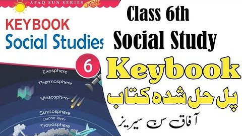 Class 6th Social Study Keybook - Hindi Medium - Full Solved Book - Afaq Sun Series All Keybooks - CC