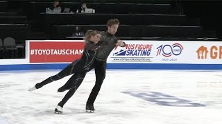 US Nationals 2022 Christina Carreira and Anthony Ponomarenko RD Practice warm-up