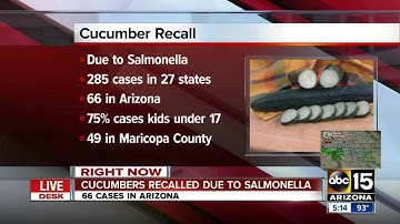 Cucumber recall due to Salmonella outbreak