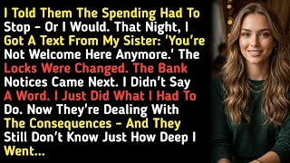 I Told Them The Spending Had To Stop - Or I Would. That Night, I Got A Text From My Sister: 'You're…