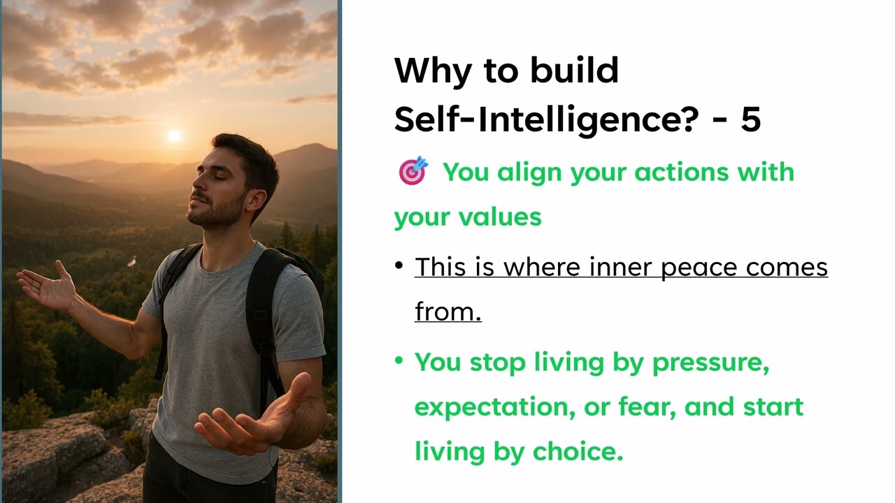 Why to build Self-Intelligence? - 5  (Why self awareness is important) 