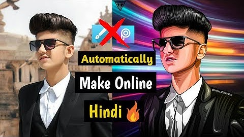 Online VectorArt Photo Editing || Portrait cartoon photo Editing tutorial in mobile in Hindi