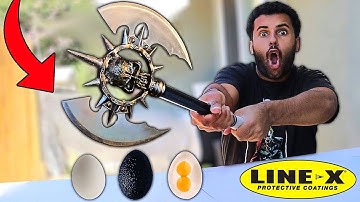 This SPRAY Makes Anything UNBREAKABLE!! (LINE-X EGG) *As Seen On TV Test*