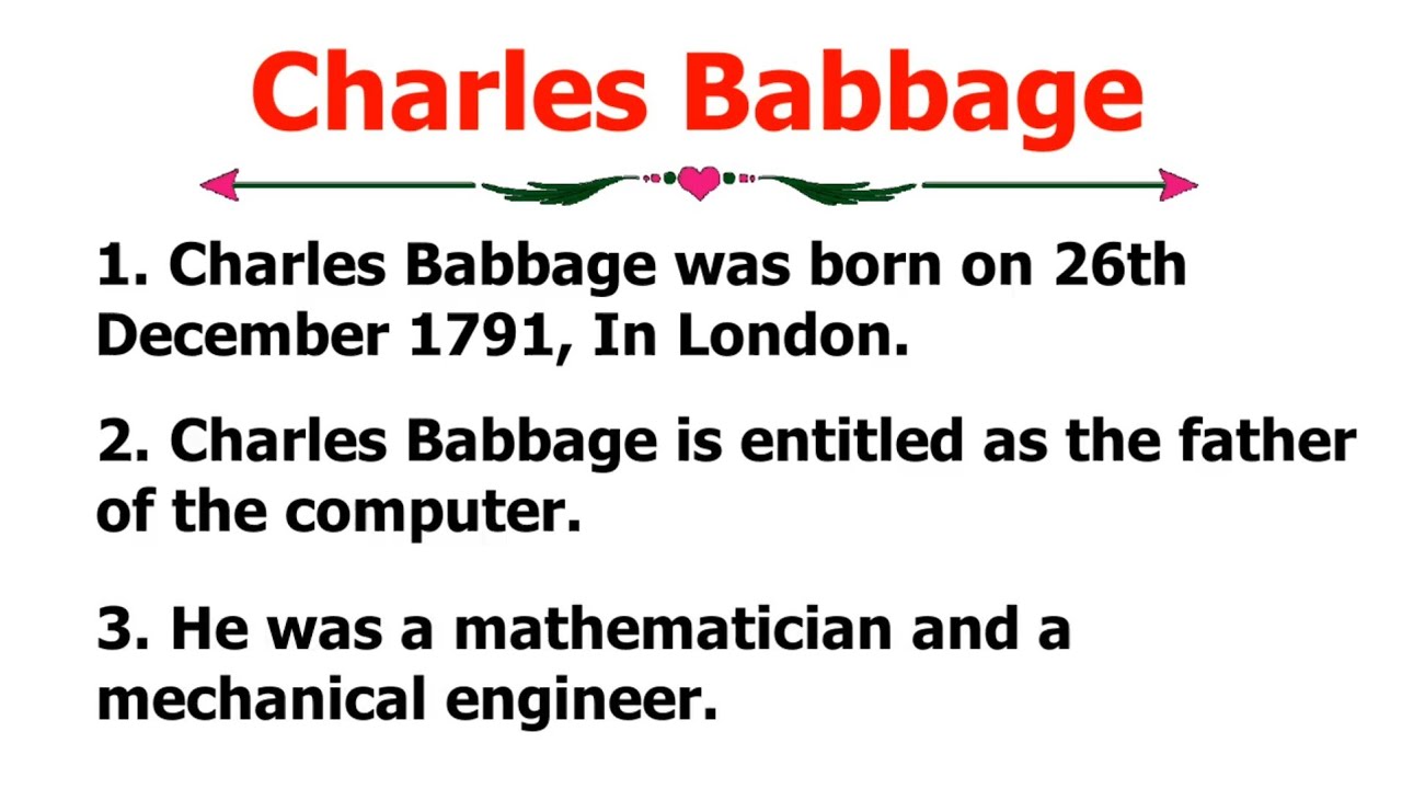short essay on charles babbage