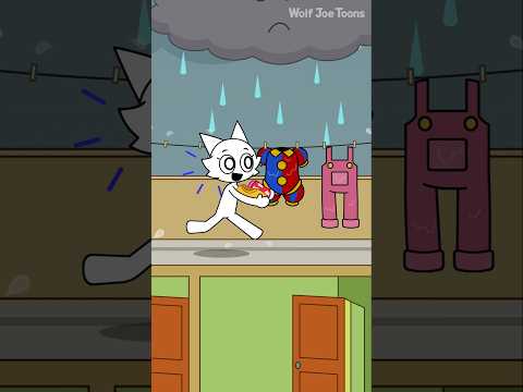 Poppy PlayTime but Cute - Laundry Grab Game #playtime | Wolf Joe | 파피플레이타임