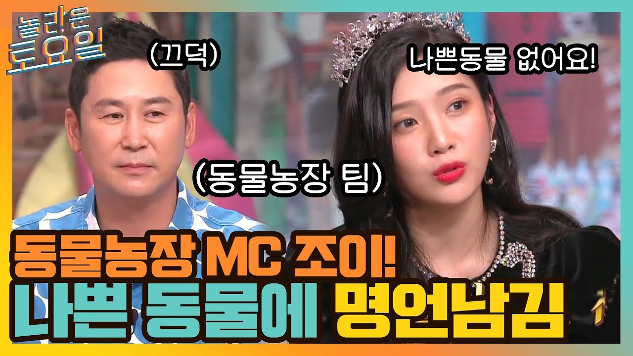 나쁜(?) 동물 총 등장! 동물농장 MC 조이 명언 