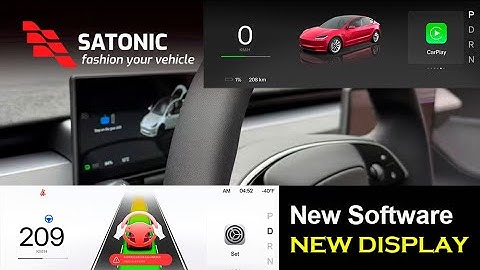 SATONIC New Upgrade! 8.9-Inch CarPlay Dashboard Screen for Tesla Model 3, Y & New Model Y Juniper