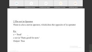 Python Programming Session-5 Operators