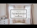 NO SEW, DROP CLOTH FARMHOUSE CURTAINS | EASY + INEXPENSIVE | Becca Bristow