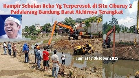 Situasi Terkini dari Pasca Beko  Terperosok di Situ Ciburuy 2 Padalarang KBB Yg Sudah Diangkat#kdm