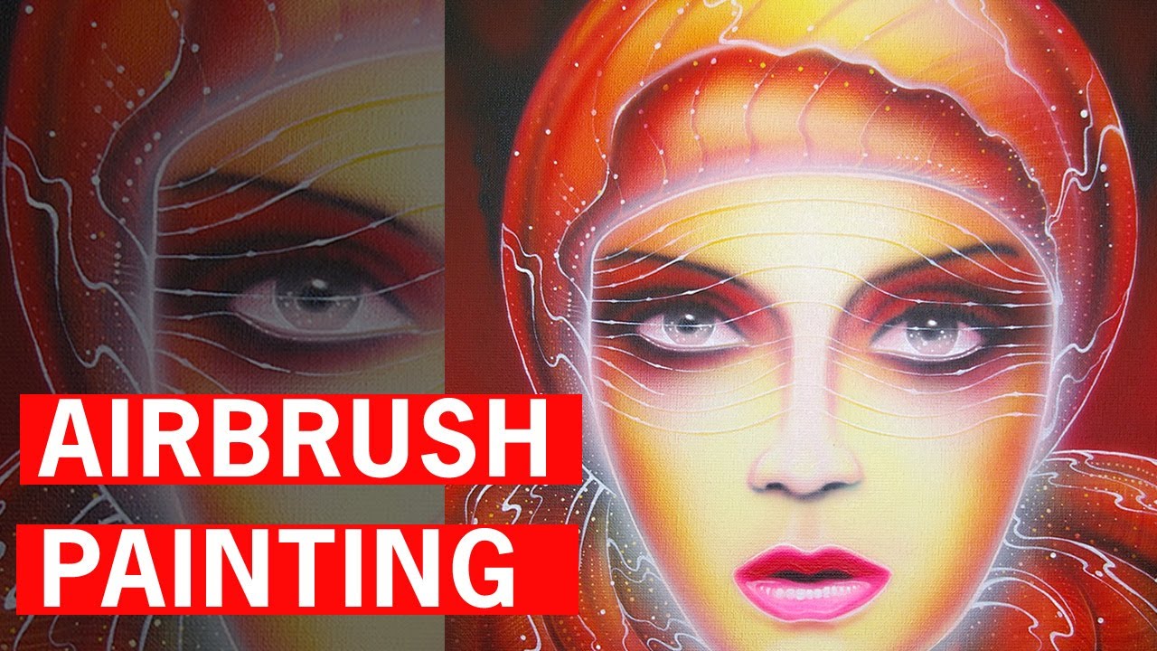 Airbrush Painting on Canvas by Dimitrov - YouTube