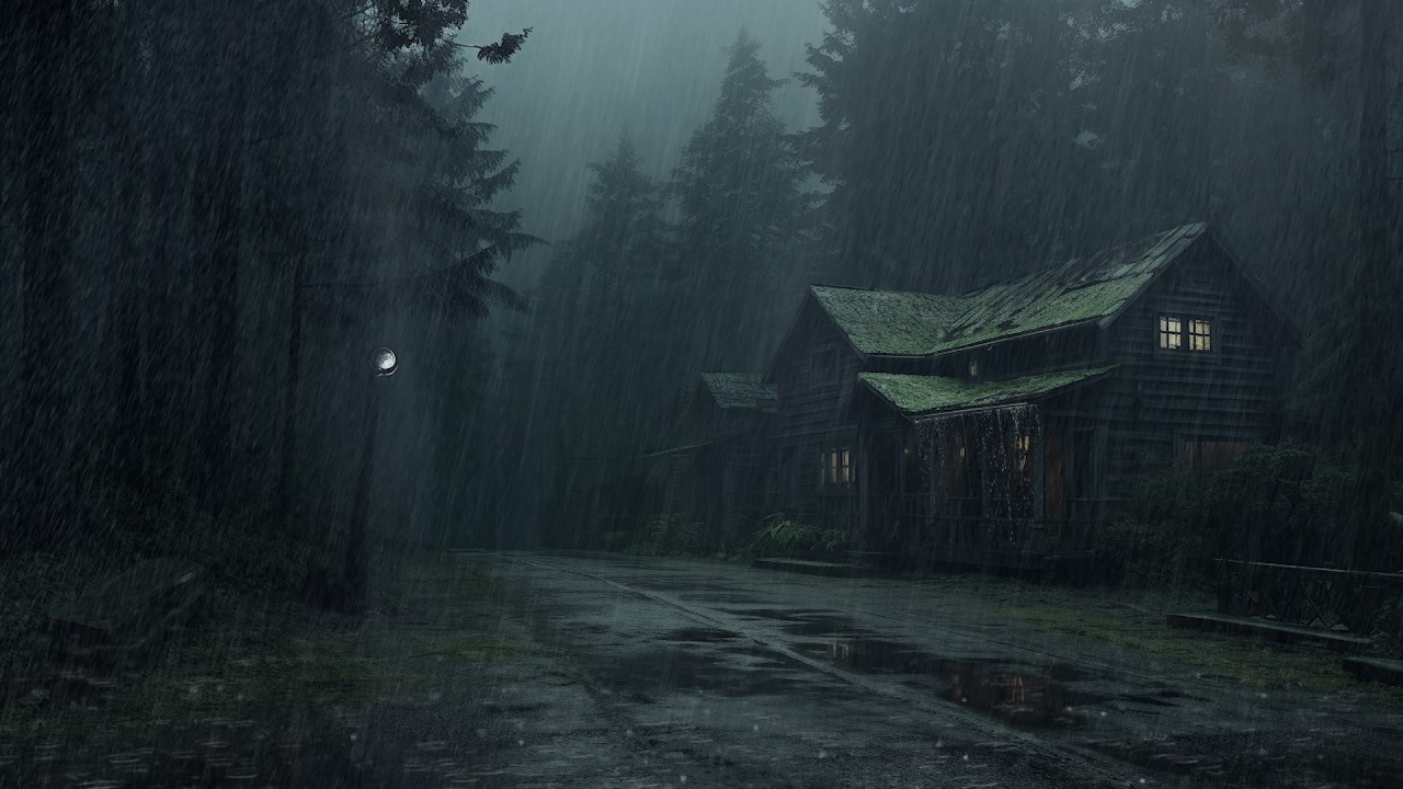 Relaxing Heavy Rain Sounds in the Forest | Natural Sounds for Sleep, Focus and Nighttime Comfort