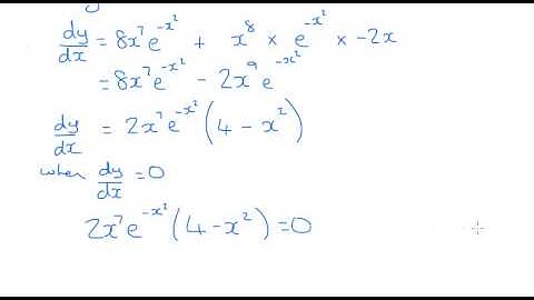 C3 2007 January q8i - A2 Maths - Product Rule/Quotient Rule