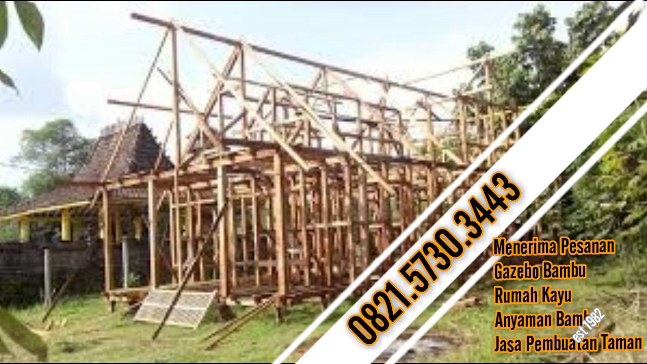 42 Gambar Rumah Kayu Atau Bambu Terbaru