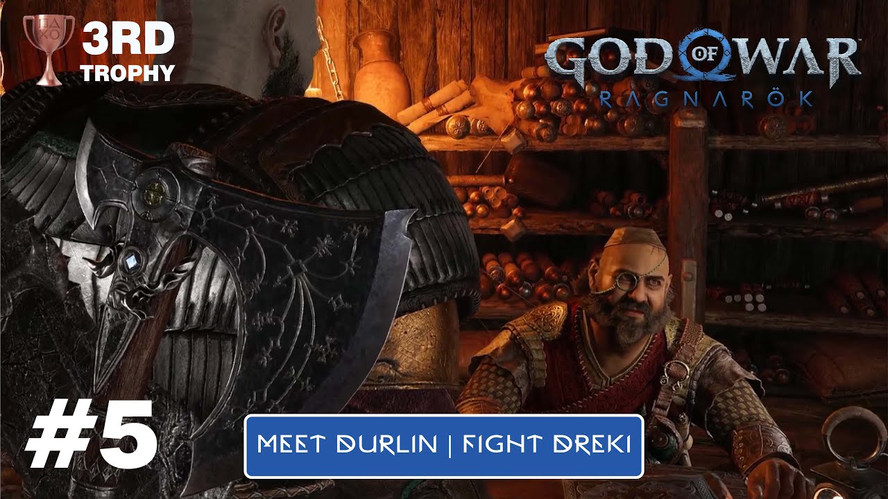 God of War Ragnarök - Meet Durlin and Fight Dreki - Svartlfheim - 3rd Trophy Earned 🏆