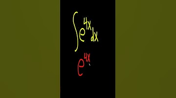 Integrating the Exponential Function e^(4x) | Calculus Derivatives #shorts