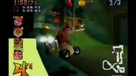 Crash Team Racing (PS1): Dingodile- N. Gin Labs (Walkthrough)