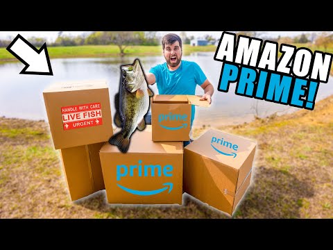 AMAZON PRIME STOCKS MY PONDS! *First Time FISHING THEM*