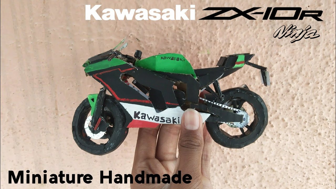 Making Kawasaki Ninja ZX10R Miniature From Cardboard For @The UK07