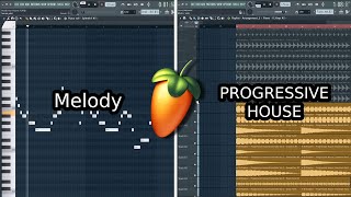 HOW TO MAKE PROGRESSIVE HOUSE FROM MELODY #flstudio