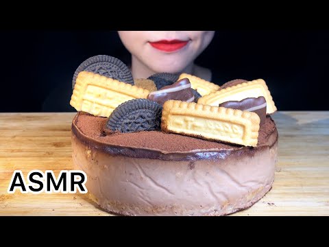 【ASMR/咀嚼音】チョコレートムースケーキ/ホール食い/ホールケーキ/chocolate mousse cake/whole cake【Eating sounds】