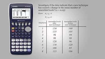 Paired Sample t-Test - Casio fx-9750GII