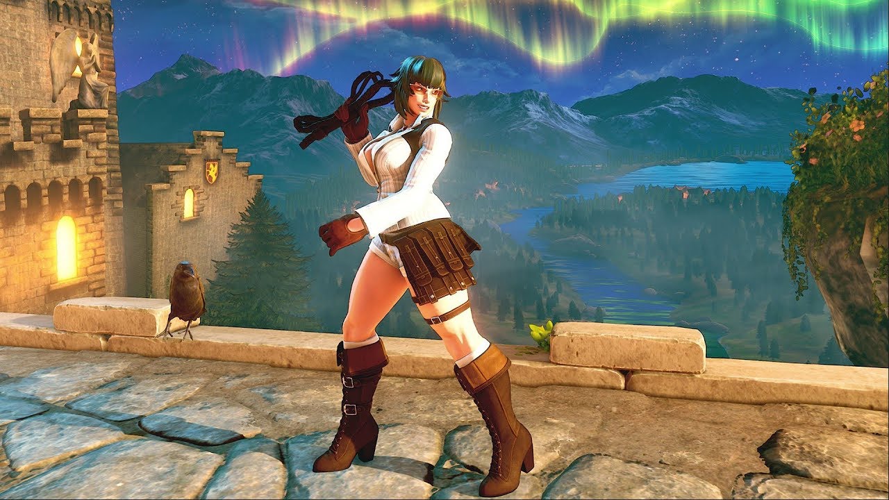 SFV: Poison Lady crossover costume showcase All colors + intro + alternate
